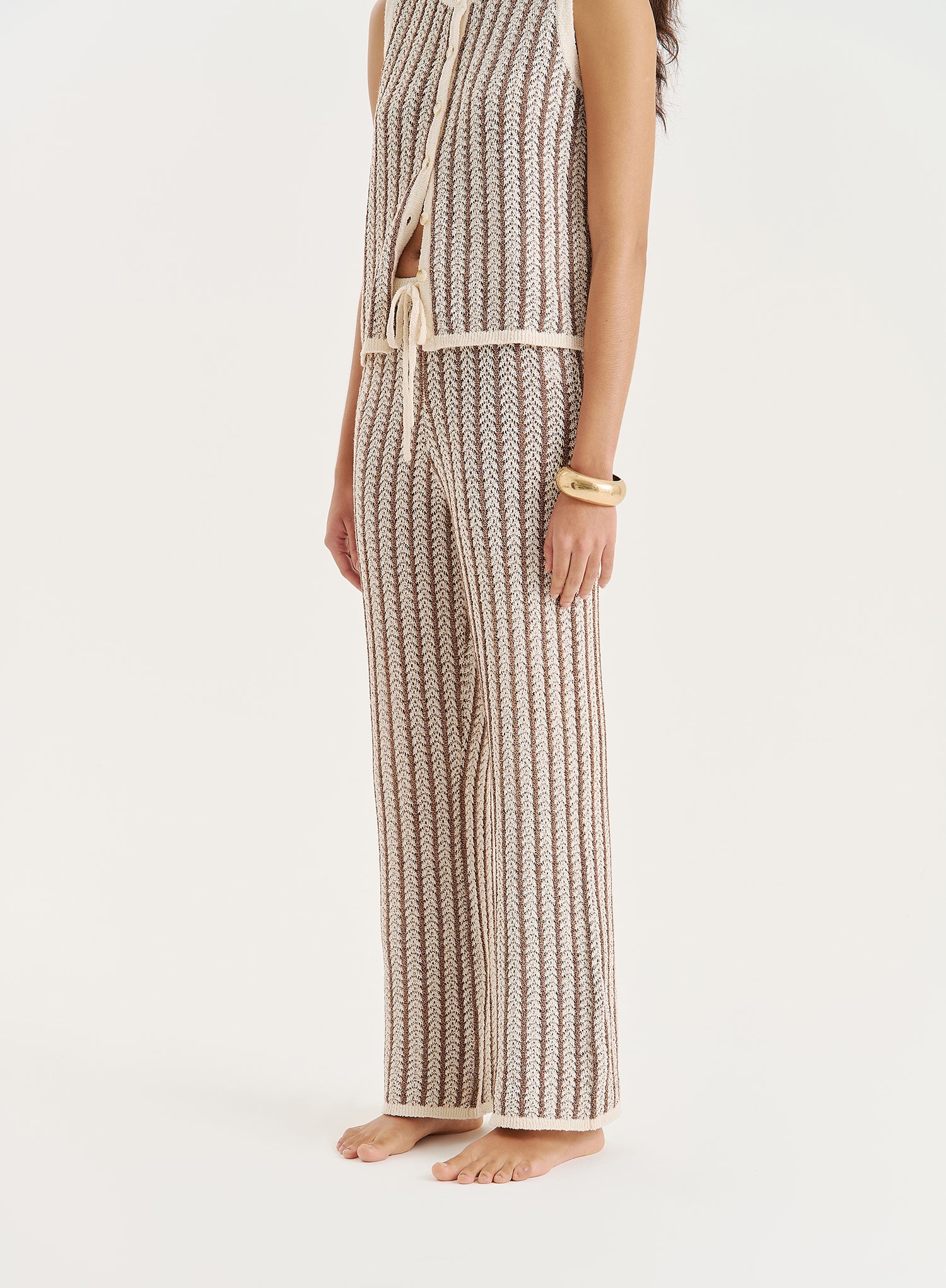Stripe Knitted Trouser